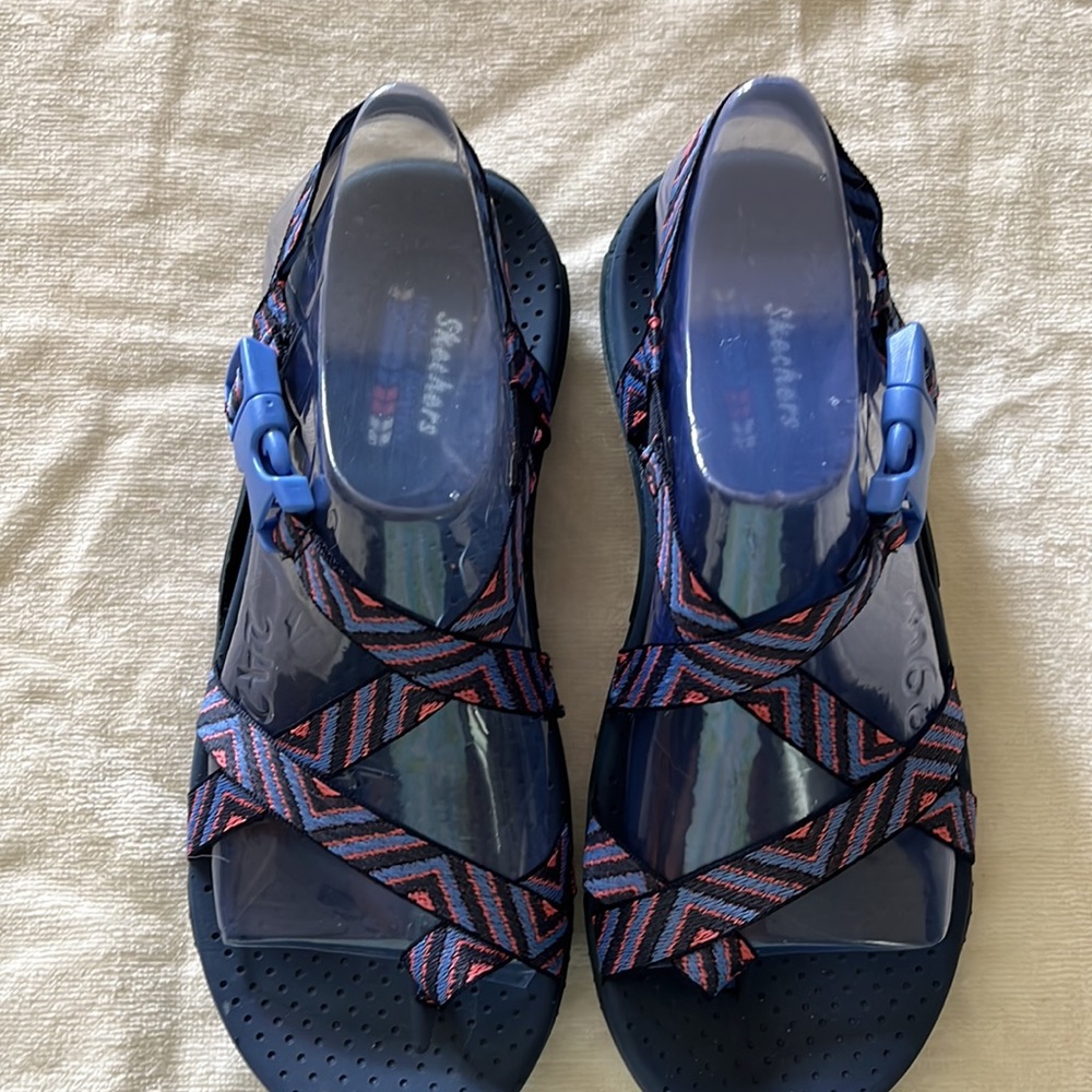 Beach shoes!! Sketchers, rarely used, comfortable & colorful. Size 6